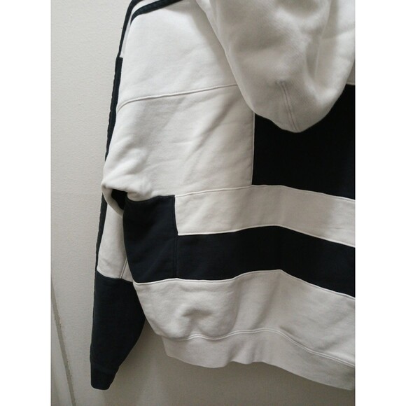 Adidas Original Asymmetrical Block Hooded Sweatshirt White/Black Womens Small - Picture 15 of 16